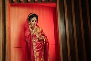 Girl in her wedding ceremony photo