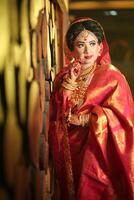 Girl in her wedding ceremony photo