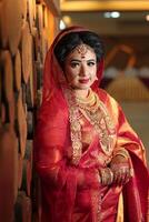 Girl in her wedding ceremony photo