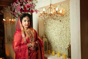 Girl in her wedding ceremony photo