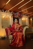 Girl in her wedding ceremony photo