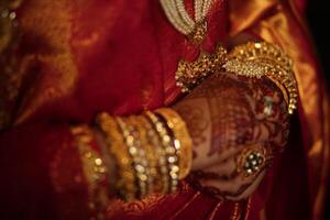 Girl in her wedding ceremony photo