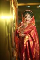 Girl in her wedding ceremony photo