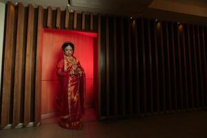 Girl in her wedding ceremony photo