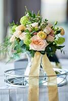 wedding decorations table white flowers photo