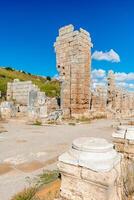 Picturesque ruins of the ancient city of Perge in Turkey. Perge open air museum. photo