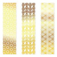 Islamic middle east pattern golden set vector