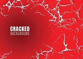 Abstract cracked background illustration red vector