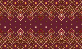 pattern pixels with red background vector