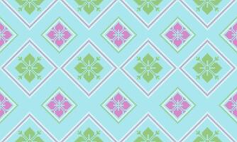 pixels flower pattern and light blue background vector