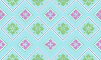 pixels flower pattern and light blue background vector