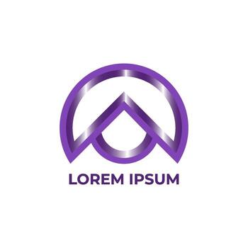 Initial circle Letter A logo design template. Unique modern creative elegant letter A logo template vector