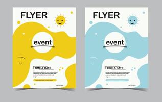 minimalist abstract flyer template vector