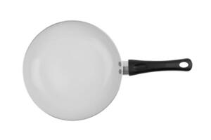 frying pan on white photo