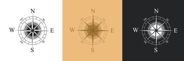 compass direction with cardinal points vector