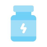 Premium icon of protein jar, energy booster, protein supplements vector