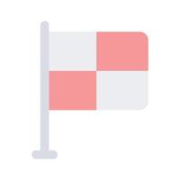 Sports checkered flag, racing flag icon design vector