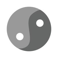 un chino yin yang símbolo diseño aislado en blanco antecedentes vector