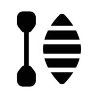 Modern icon of rafting boat, customizable of canoe vector