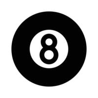 Ball with number, concept icon of snooker in modern style vector