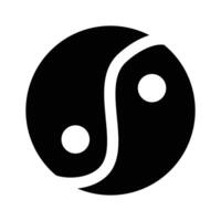 un chino yin yang símbolo diseño aislado en blanco antecedentes vector