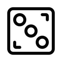 Casino game accessories icon, ludo dice game design vector