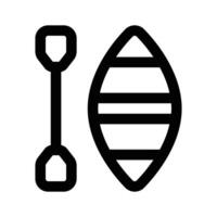 Modern icon of rafting boat, customizable of canoe vector