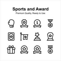 bien diseñado Deportes premios diseño en personalizable estilo vector