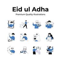 eid Alabama adha ilustraciones en prima calidad, Listo a utilizar ilustraciones vector