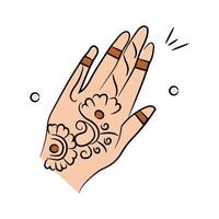 obtener esta cuidadosamente diseñado icono de mehndi diseño vector