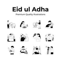 Pack of eid al adha illustrations, premium quality, ready to use vector