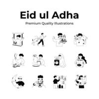 eid Alabama adha ilustraciones en prima calidad, Listo a utilizar ilustraciones vector