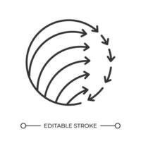 Extreme programming linear icon. Flowchart icon. Agile software development. Planning loop. Process optimization. Thin line illustration. Contour symbol. outline drawing. Editable stroke vector