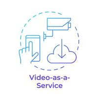 as a service blue gradient concept icon. Electronic source, media evidence. Round shape line illustration. Abstract idea. Graphic design. Easy to use in infographic, presentation vector