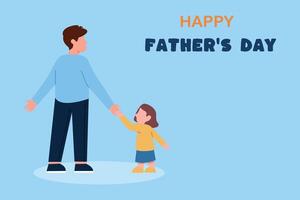 Happy father's day concept. Colored flat illustration isolated. vector