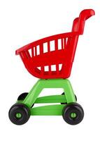 shopping cart on white photo