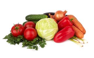 vegetables on white photo