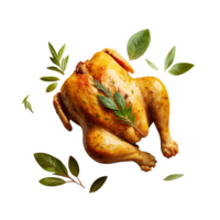 Roast chicken isolated on transparent background png