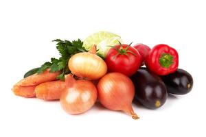 vegetables on white photo