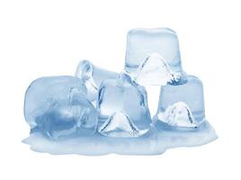 ice cubes on white photo
