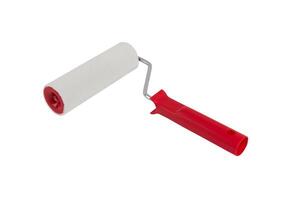 paint roller on white photo