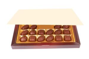 chocolates on white photo