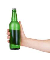 beer bottle on white photo