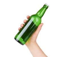 beer bottle on white photo