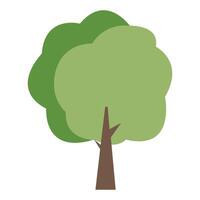 A forest trees nature icon in a flat style, depicting a green tree as a icon. vector