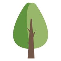 forest tree icon. flat color design. illustration. vector