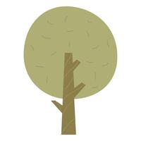 tree flat icon, illustration. colored tree illustration vector