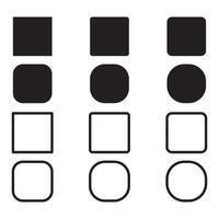 rectangle outline set element design vector