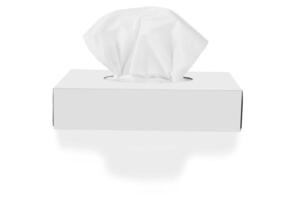 Tissue box on white photo