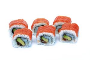 sushi en blanco foto